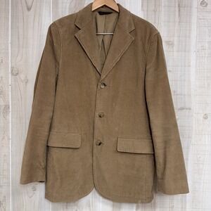 Banana Republic Sport Coat Men 40R Brown Tan Corduroy Blazer Jacket Field Y2K *